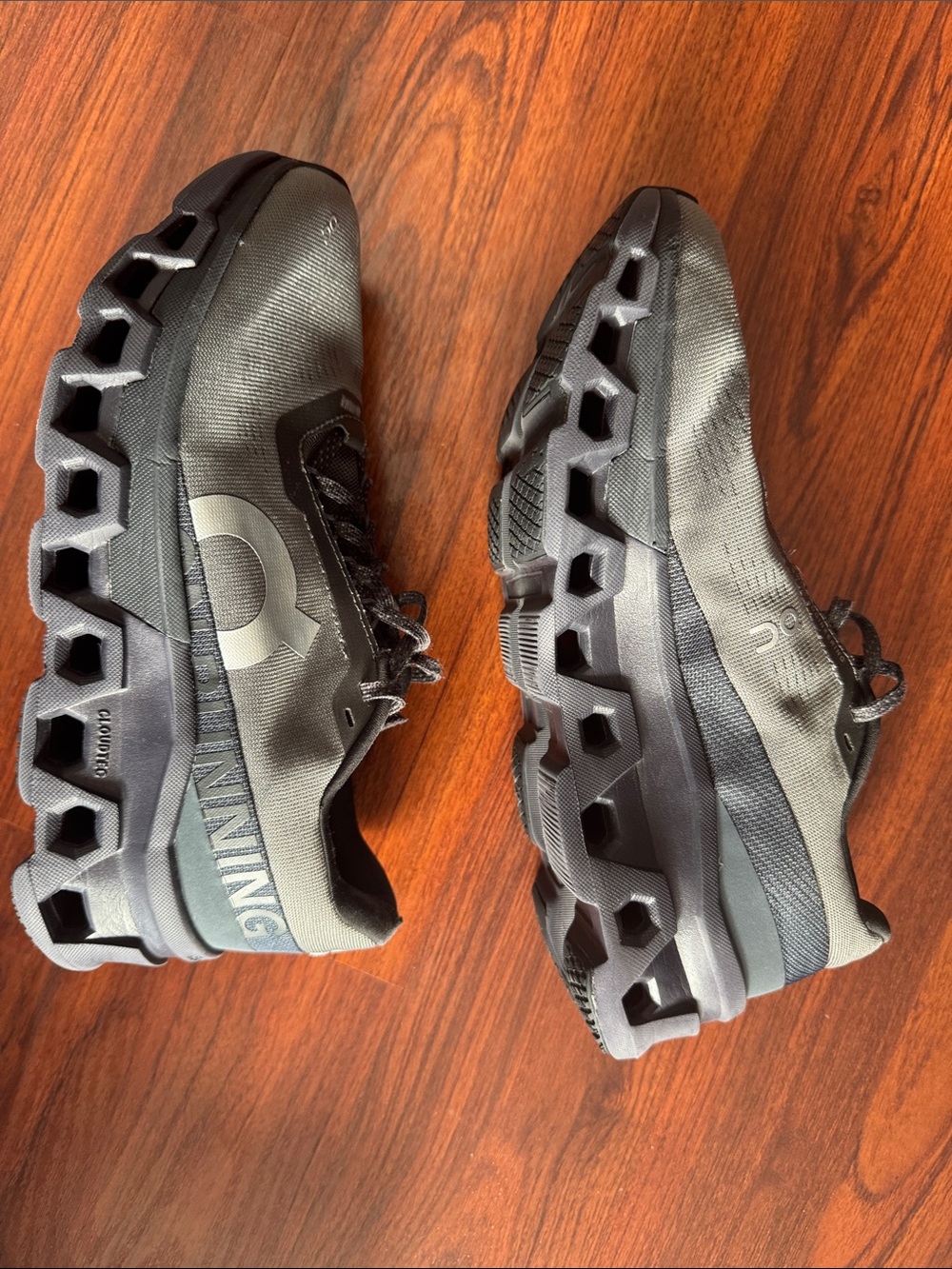 On Cloudmonster 2 Athletic Sneakers Dark Gray and Black - Picture 4 of 12